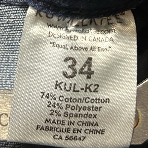 KUWALLA TEE Skinny Jeans Men's 34 Blue Distressed Ankle Zip Streetwear KUL-K2 - Picture 10 of 11